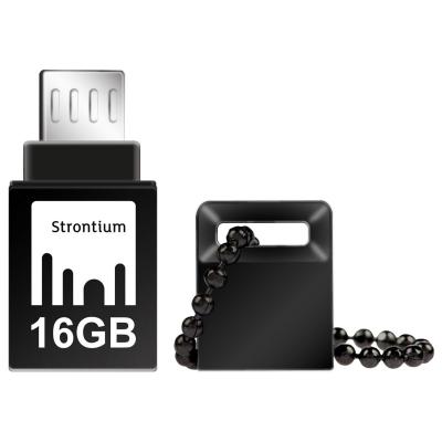 USB флеш накопичувач Strontium Flash 16GB Nitro Silver OTG USB 3.0 (SR16GBBOTG2Z) - зображення 2