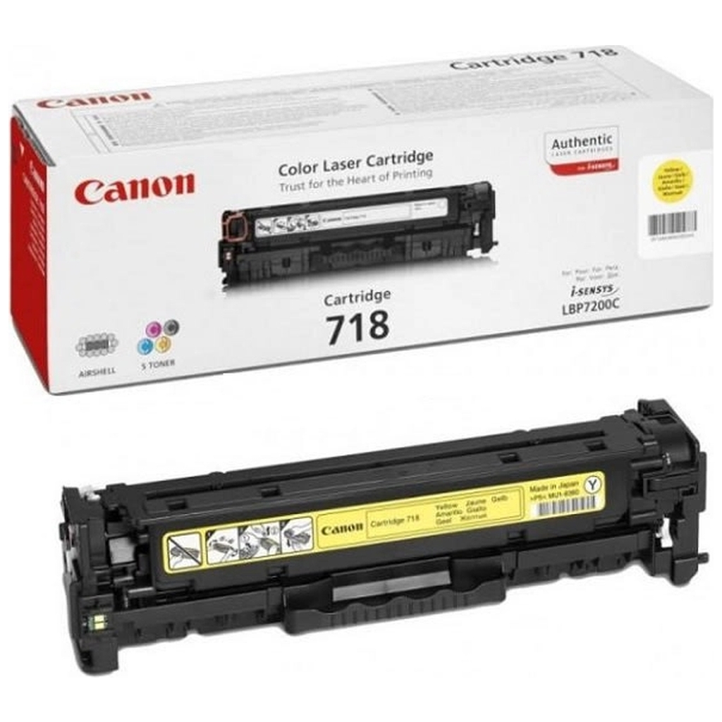 Картридж Canon 718 LBP-7200/ MF-8330/ 8350 yellow (2659B002/2659B014) - зображення 1