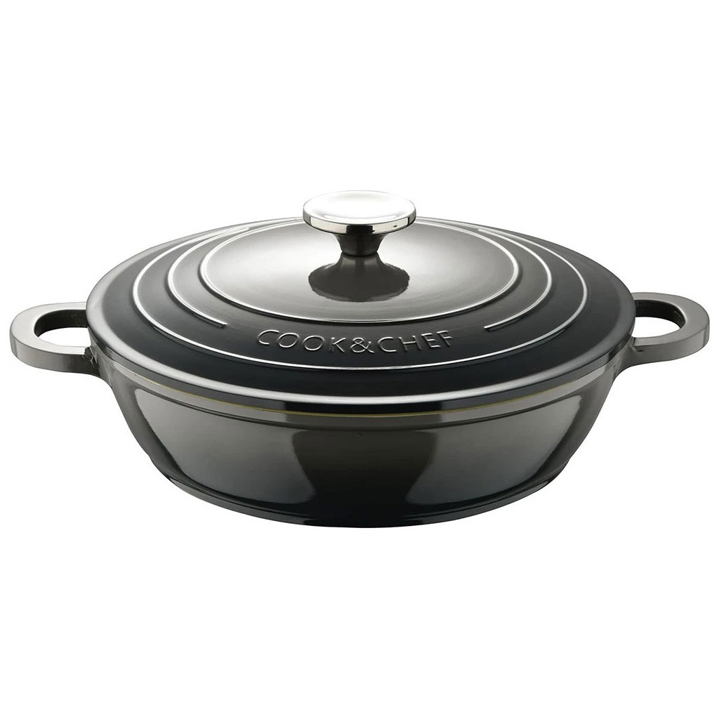 Сотейник Bergner Excalibur з кришкою 24 см Grey (BG-36103-GY) - зображення 1