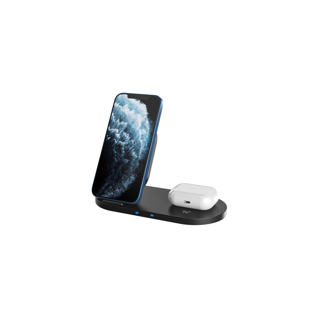 Зарядний пристрій Canyon 2in1 Wireless 10W/7.5W/5W Type-C 1.2 m (CNS-WCS202B) - изображение 3