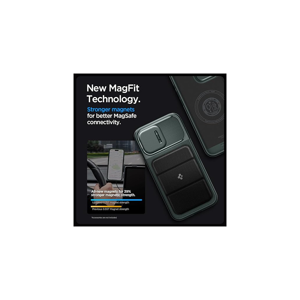 Чохол до мобільного телефона Spigen Apple iPhone 15 Pro Max Optik Armor MagFit Abyss Green (ACS06600) - зображення 9