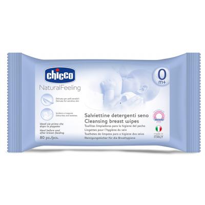 Дитячі вологі серветки Chicco очищувальні для гігієни грудей 80 шт (68903.00) - зображення 1