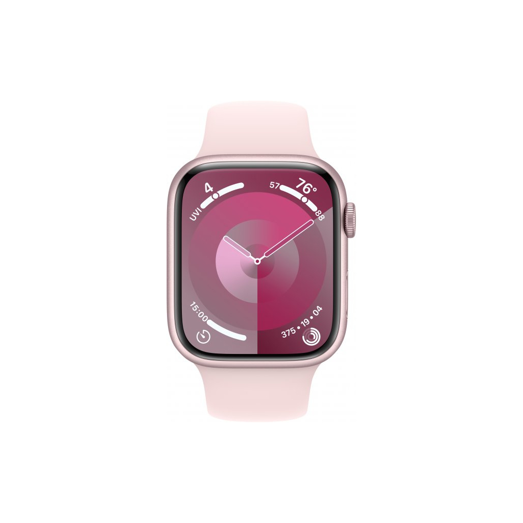 Смарт-годинник Apple Watch Series 9 GPS 41mm Pink Aluminium Case with Light Pink Sport Band - S/M (MR933QP/A) - зображення 2
