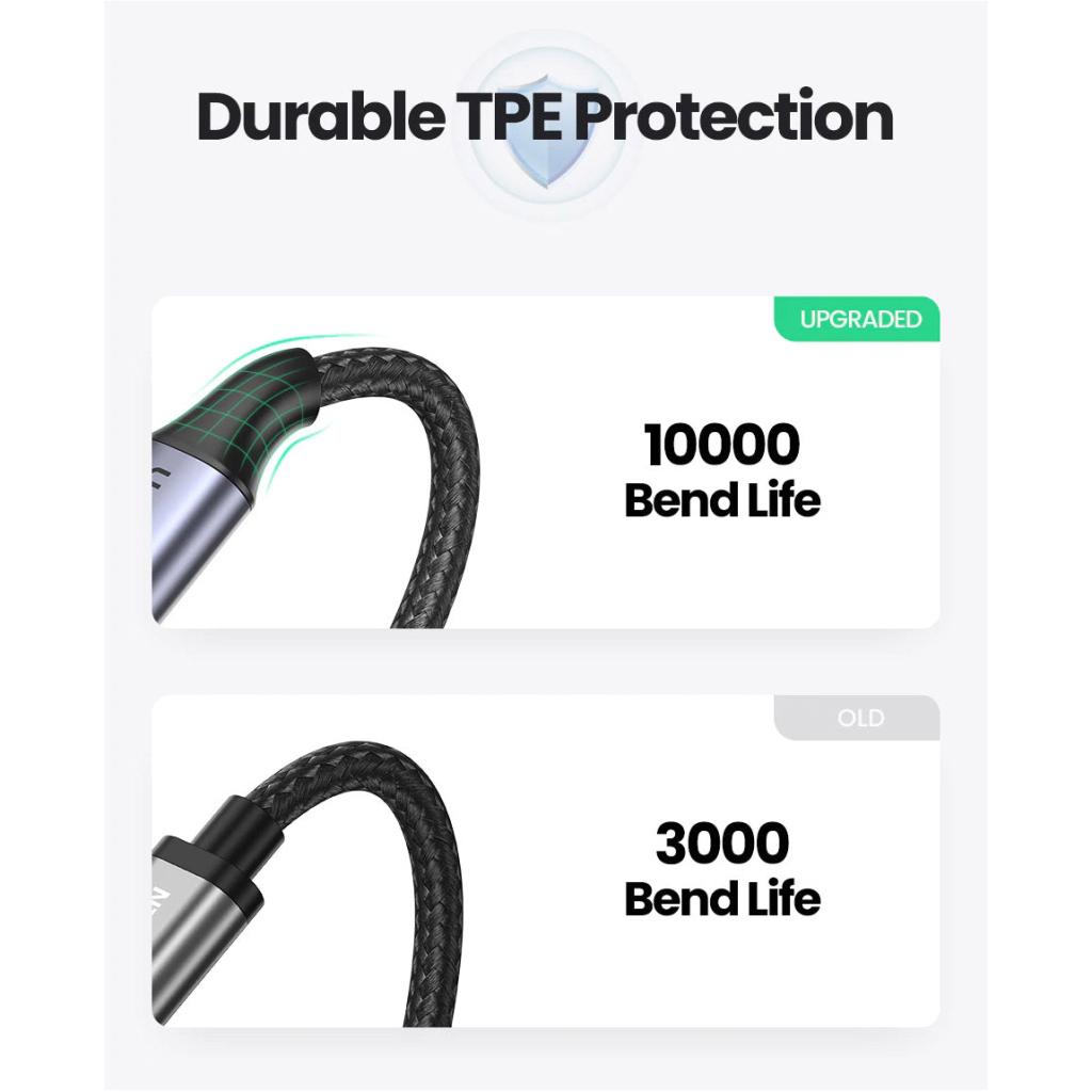 Дата кабель USB 2.0 AM to Lightning 1.0m US199 MFI Black Ugreen (US199/60156) - зображення 7