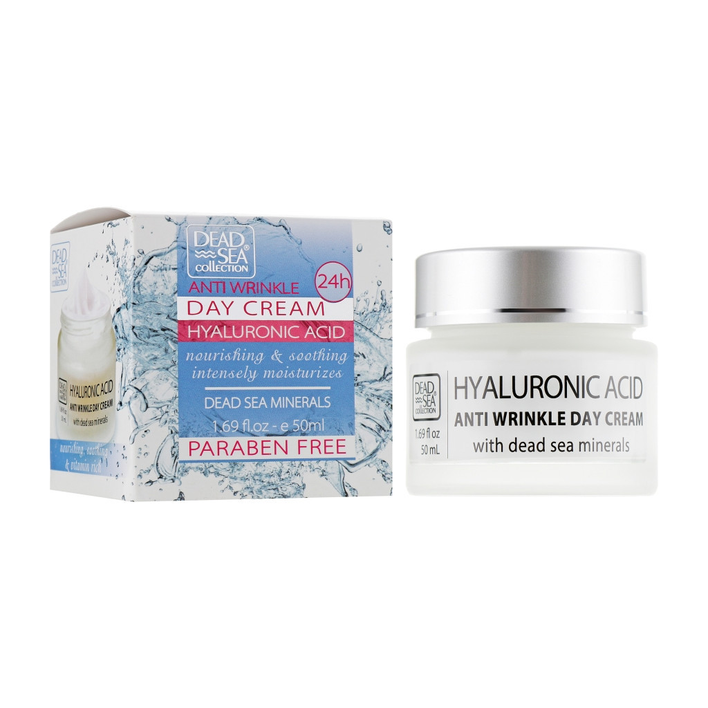 Крем для обличчя Dead Sea Collection денний проти зморшок з гіалуроновою кислотою 50 мл (830668009417) - зображення 1