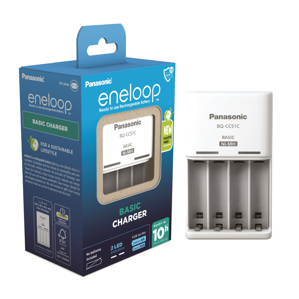 Зарядний пристрій для акумуляторів Panasonic Basic Charger New (BQ-CC51E) - зображення 1