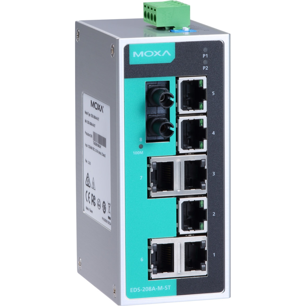 Комутатор мережевий Moxa EDS-208A - зображення 2