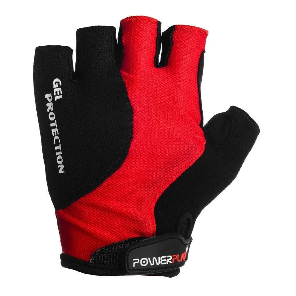 Велорукавиці PowerPlay 5028 Black/Red L (5028C_L_Red) - зображення 2