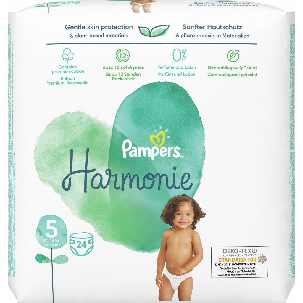 Підгузки Pampers Harmonie Junior Розмір 5 (11-16 кг) 24 шт. (8006540156674) - зображення 2