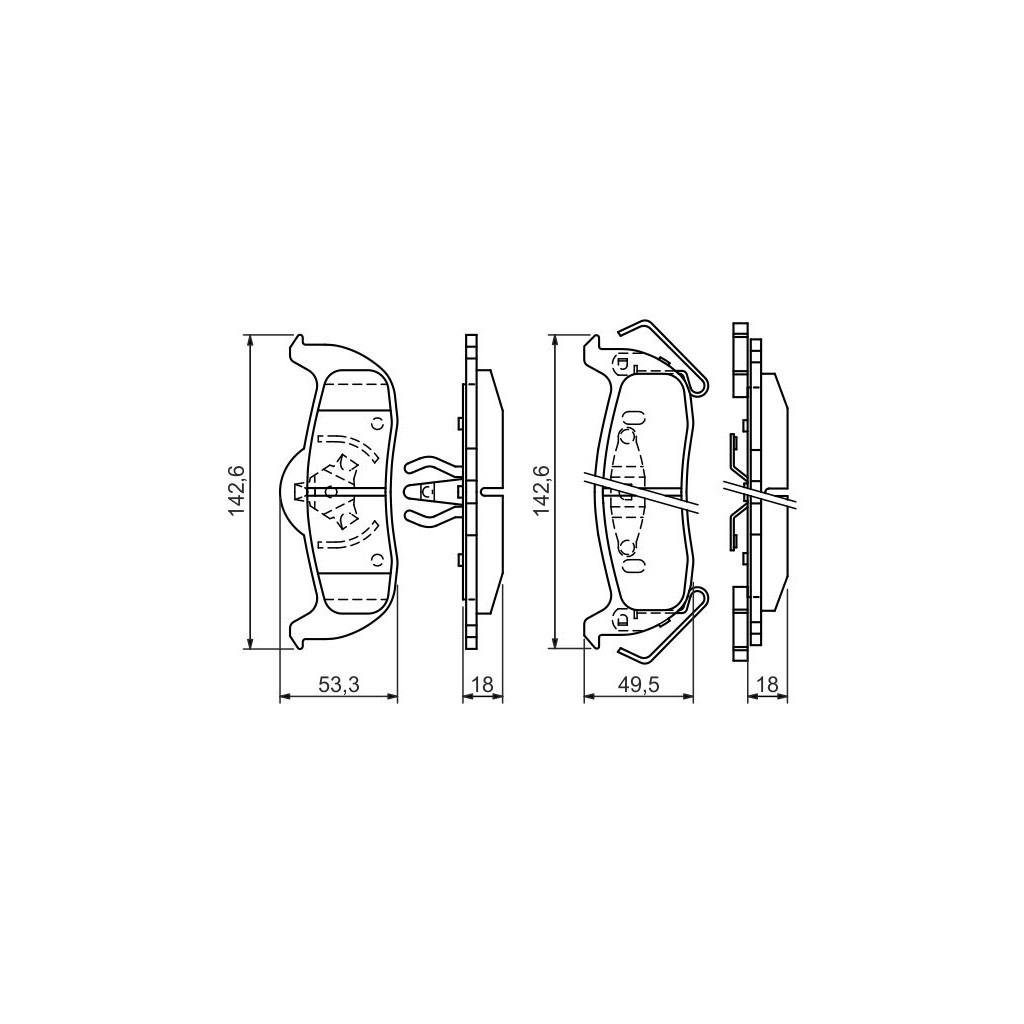 Гальмівні колодки Bosch 0 986 494 142 - зображення 5