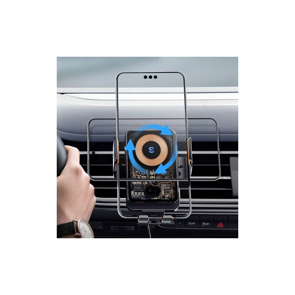 Універсальний автотримач Essager Junyi 15W Wireless Phone Holder for Car (Air Outlet Type) (EZJWX-JY01-Z) - зображення 6