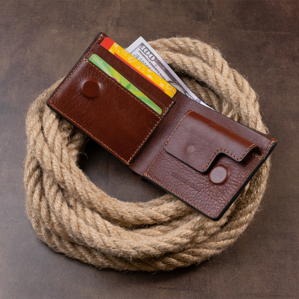 Портмоне Grande Pelle У гладкій шкірі Коричневе (11308) - изображение 12