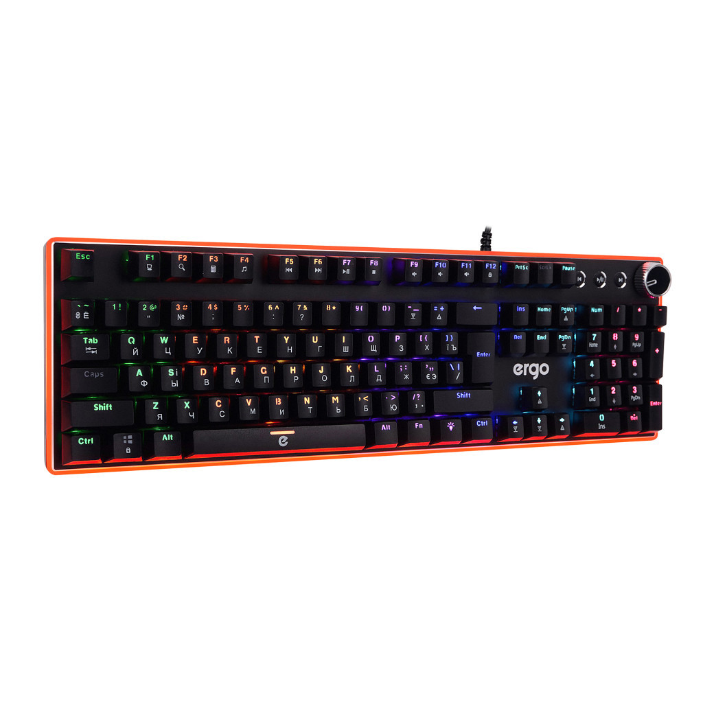 Клавіатура Ergo KB-955 Blue Switch RGB USB Black - зображення 3