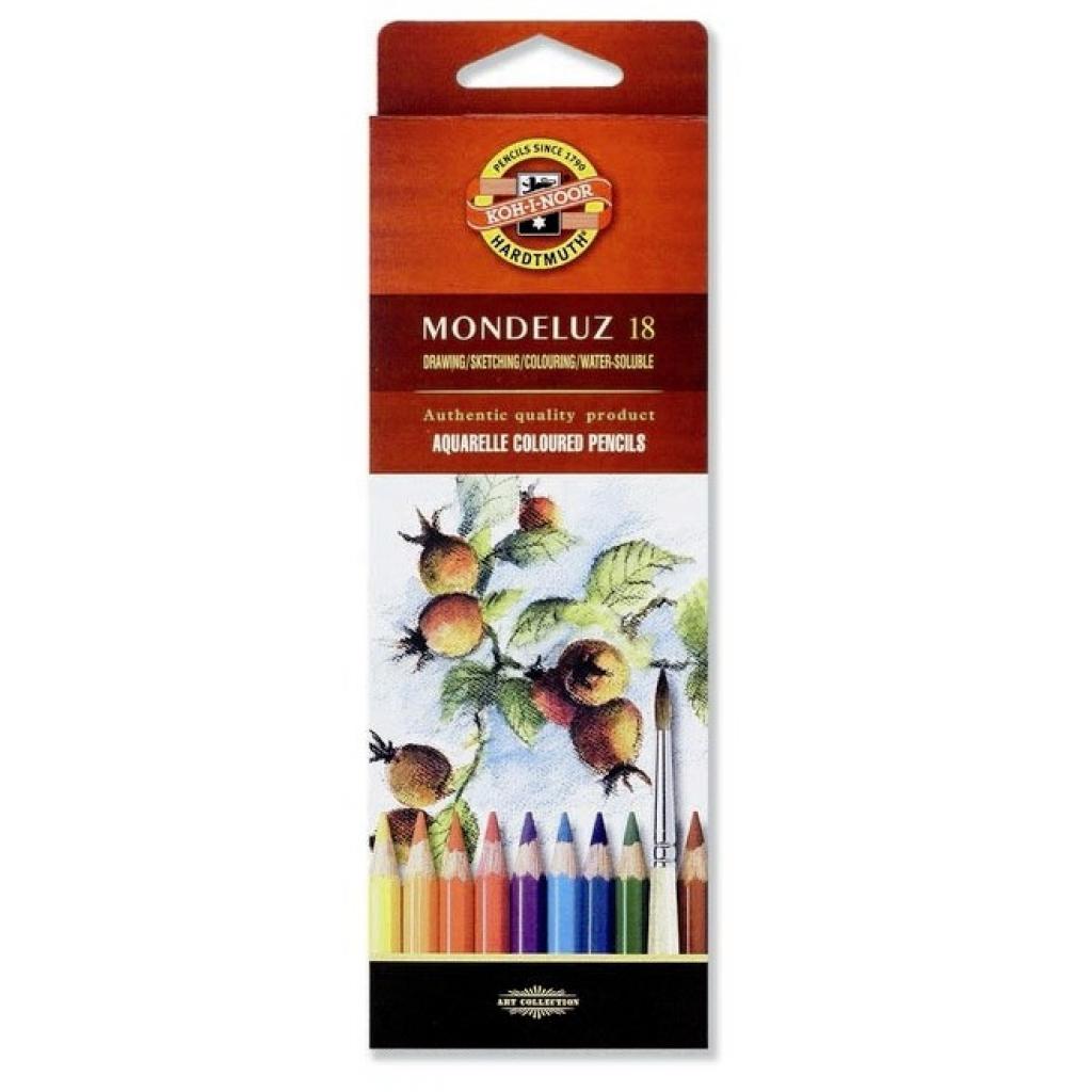 Олівці кольорові Koh-i-Noor Mondeluz акварельні 18 кольорів (3717018001KS) - зображення 1