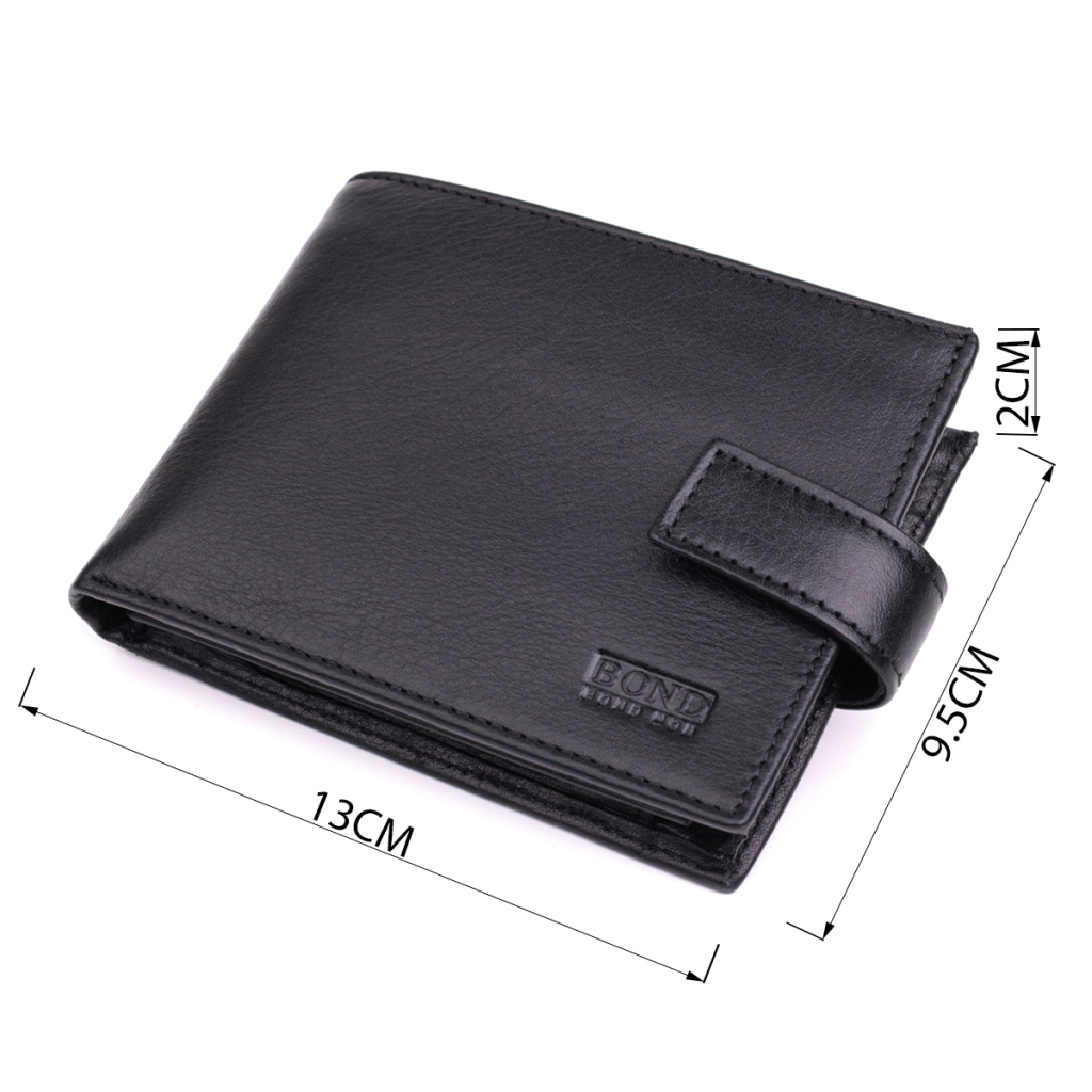 Гаманець Bond Accessories З натуральної шкіри Чорний (22861) - зображення 3