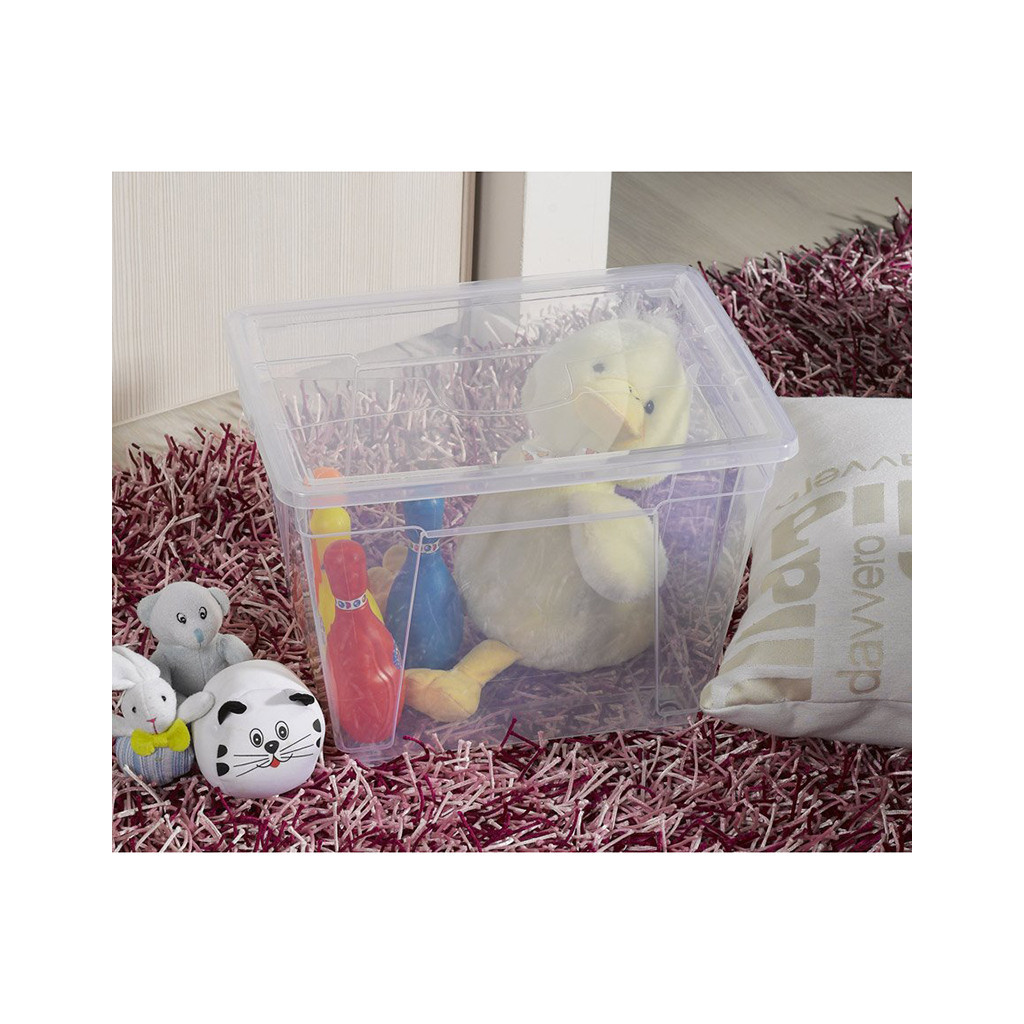 Контейнер для зберігання DEA home Easy прямокутний на колесах Прозорий 20 л (20078) - зображення 2