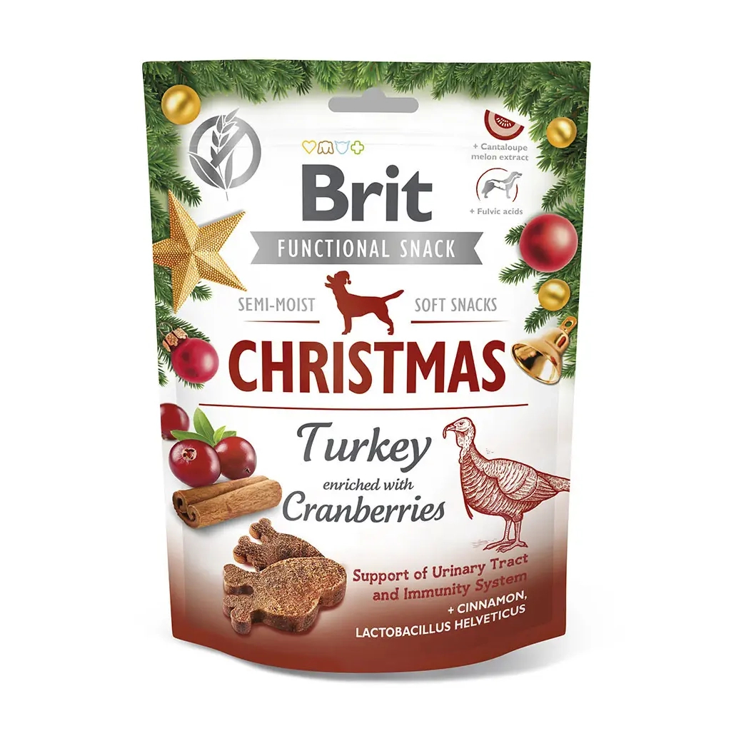 Ласощі для собак Brit Care Dog Functional Snack 150 г (індичка та журавлина) (8595602558575) - зображення 1