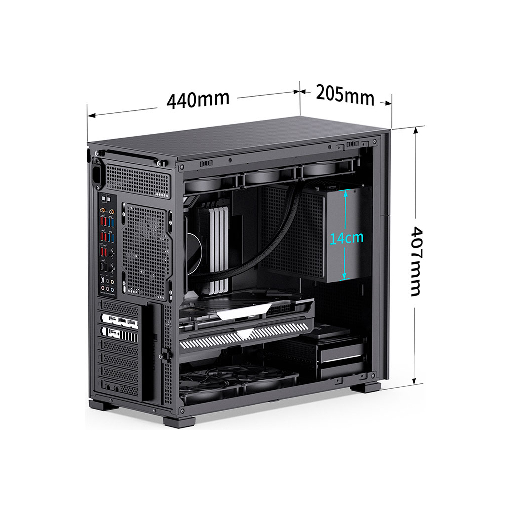 Корпус JONSBO D41 STD Black - зображення 12