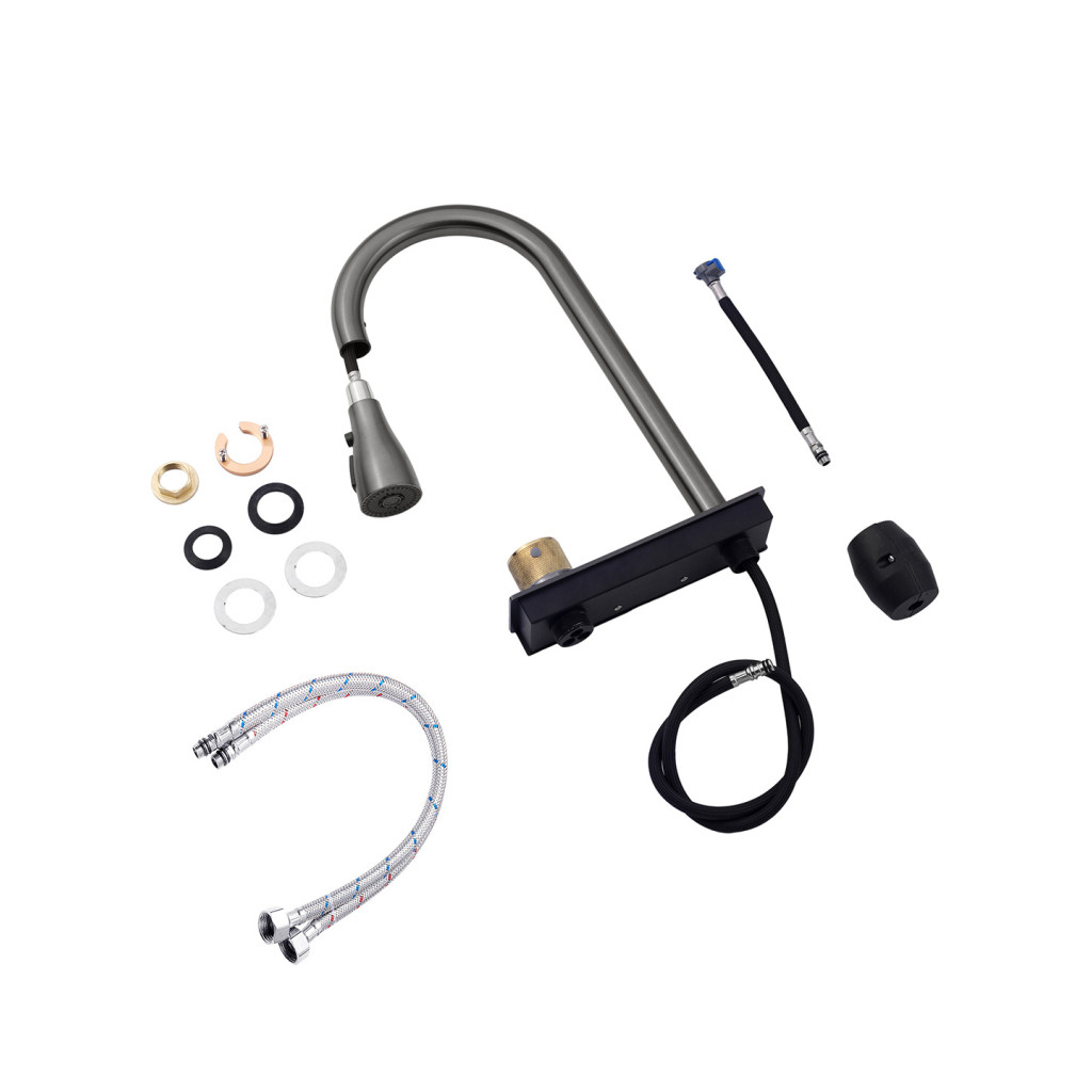 Мийка кухонна Kroner Schwarze-SET7545NBPVD (CV033805) - зображення 10