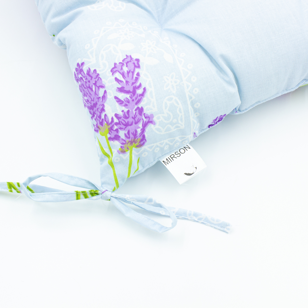 Подушка на стілець MirSon Бязь 17-0130 Lavender sea 40х40 см (2200006185420) - зображення 2