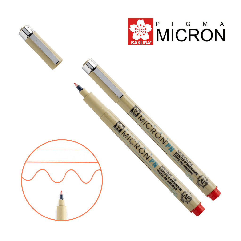 Лайнер Sakura PIGMA MICRON PN Червоний (0.4-0.5мм) (084511307162) - зображення 1