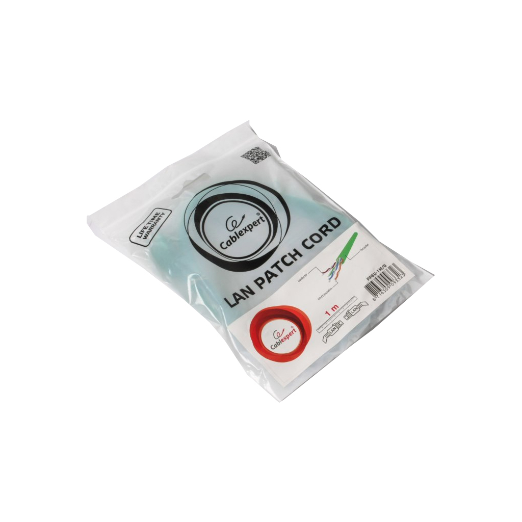 Патч-корд 1м UTP cat 6 CCA green Cablexpert (PP6U-1M/G) - зображення 3