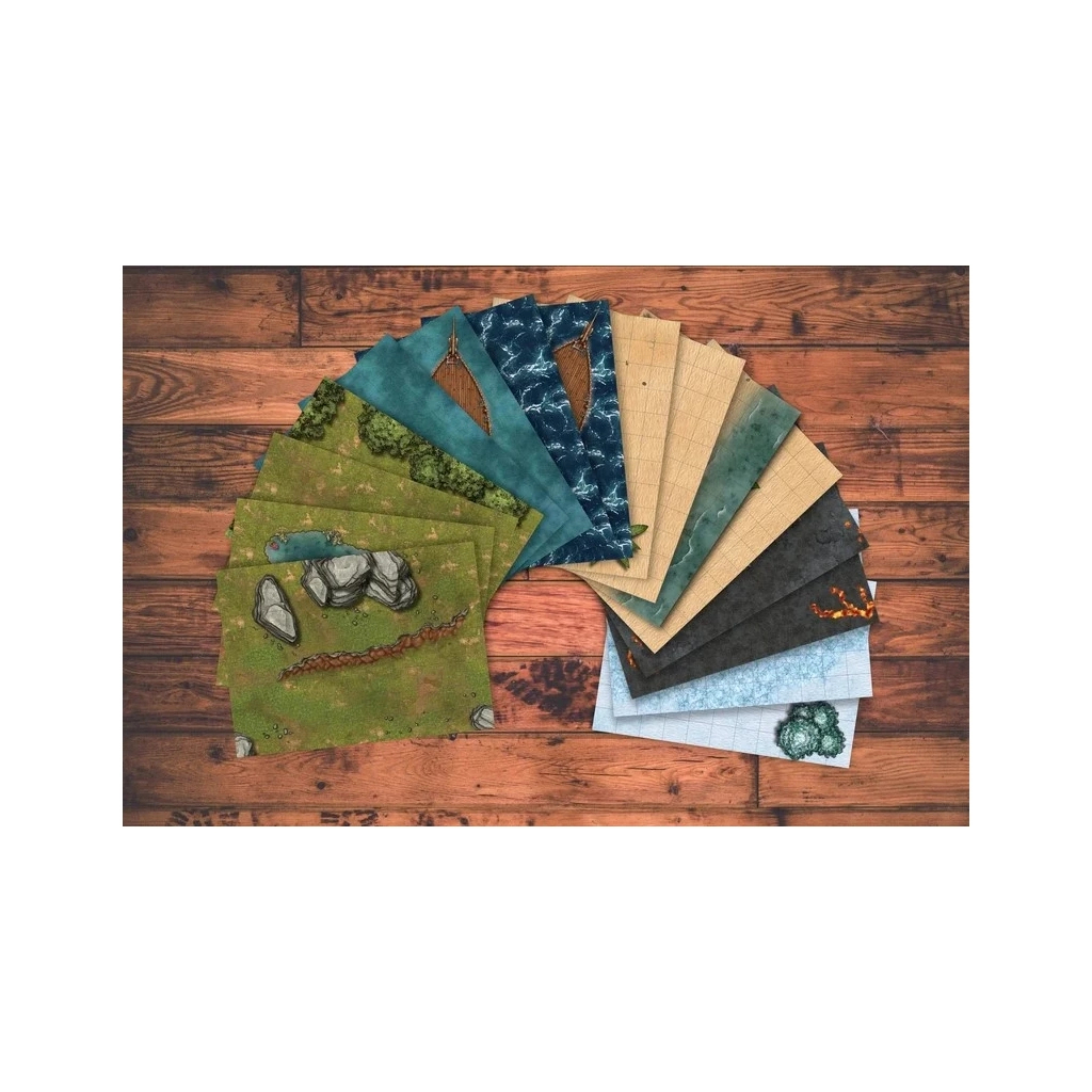 Настільна гра Geekach Games Поля для бою НРІ (8 двосторонніх полів) (gkac1004) - зображення 2