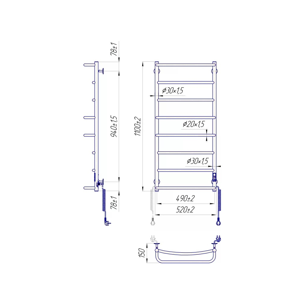 Сушарка для рушників MARIO Люкс НР-І (2.3.0317.10.P) - зображення 5