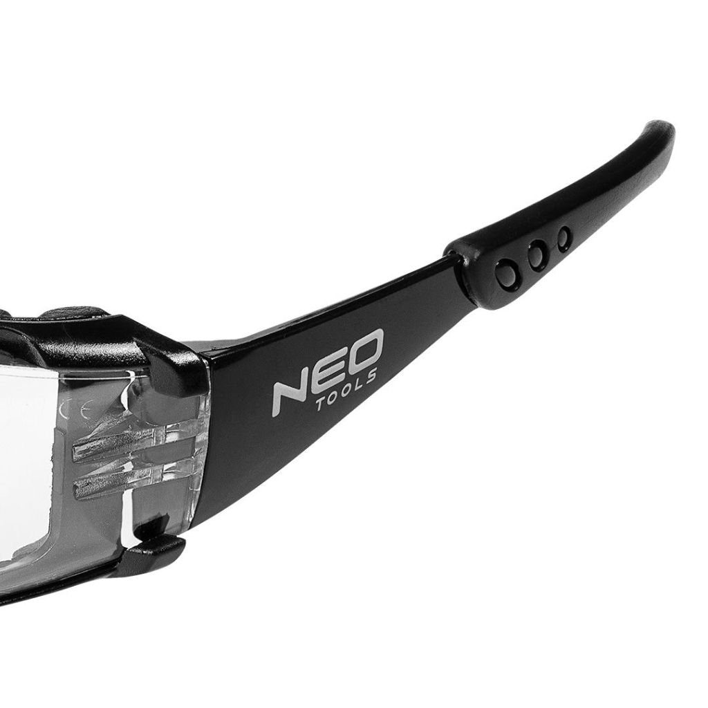 Захисні окуляри Neo Tools протиосколкові,клас захисту FT,резинові дужки,полікарбонат,прозорі (97-520) - зображення 11