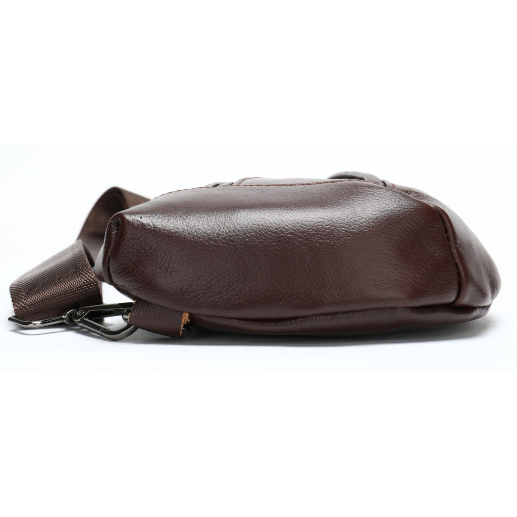 Сумка Vintage Чоловіча слінг шкіряна Коричнева (14737) - зображення 7