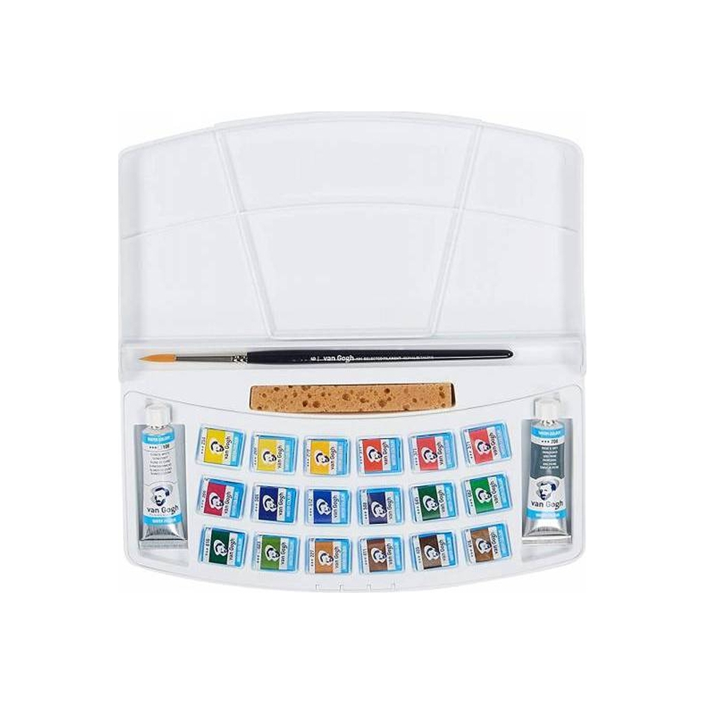 Акварельні фарби Van Gogh 18 кювет+2*10 мл (Біла, Сірий пейна) Royal Talens (8712079048877) - изображение 2