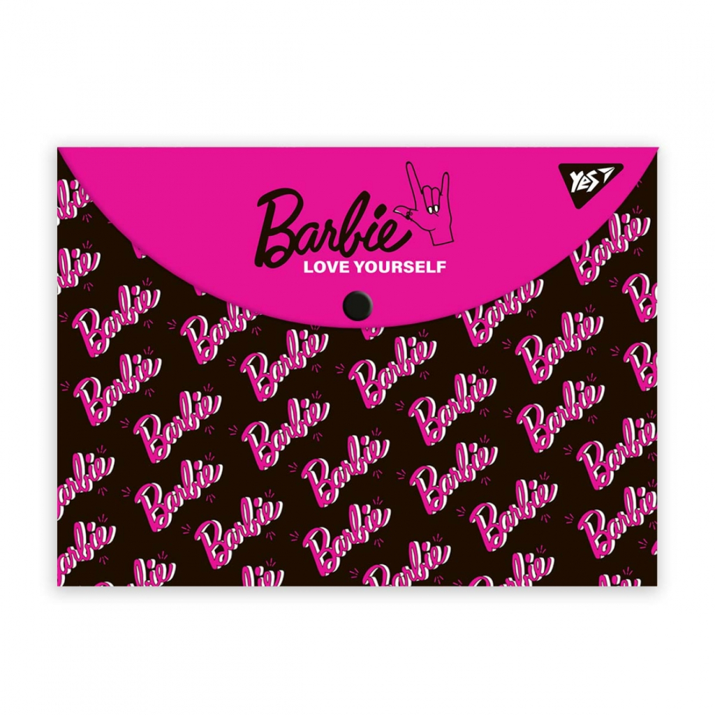 Папка - конверт Yes на кнопці А4 Barbie (492002) - зображення 1