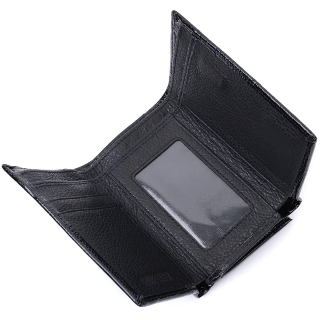 Гаманець ST Leather Три складення з натуральної шкіри Чорний (22707) - зображення 5