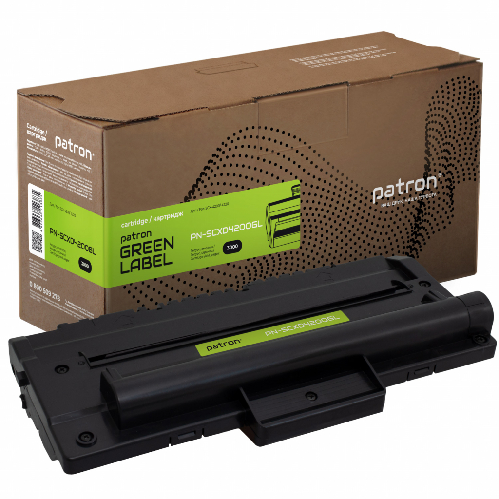 Картридж Patron SAMSUNG SCX-4200/4220 GREEN Label (PN-SCXD4200GL) - зображення 1
