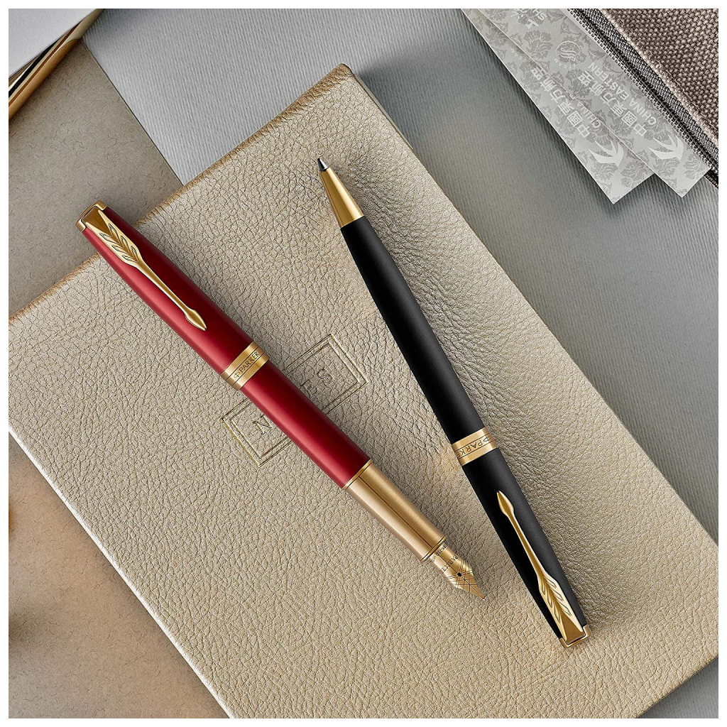 Ручка кулькова Parker SONNET 17 Matte Black Lacquer GT BP (84 832) - изображение 5