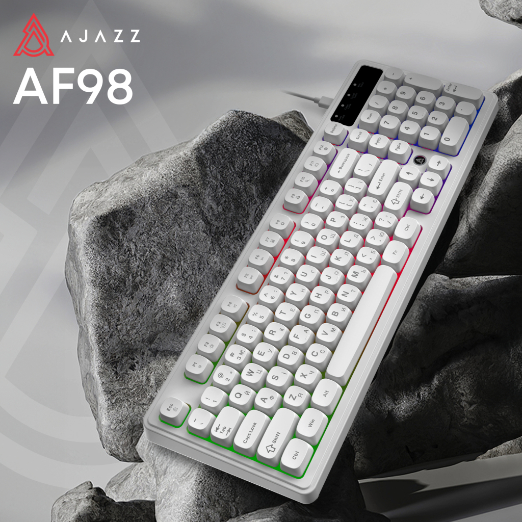 Клавіатура Ajazz AF98 USB UA White (AF98-W) - зображення 6
