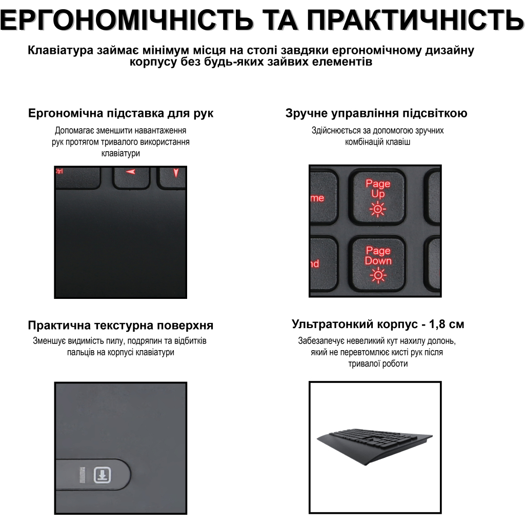 Клавіатура Piko KX6 USB Black (1283126489556) - зображення 3