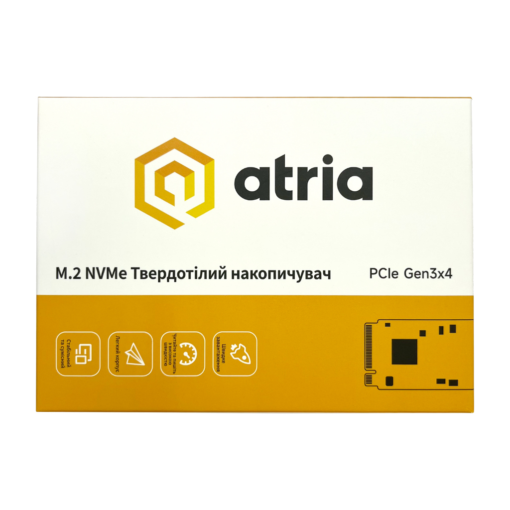 Накопичувач SSD M.2 2280 512GB X500S ATRIA (ATNVMX500S/512) - зображення 4