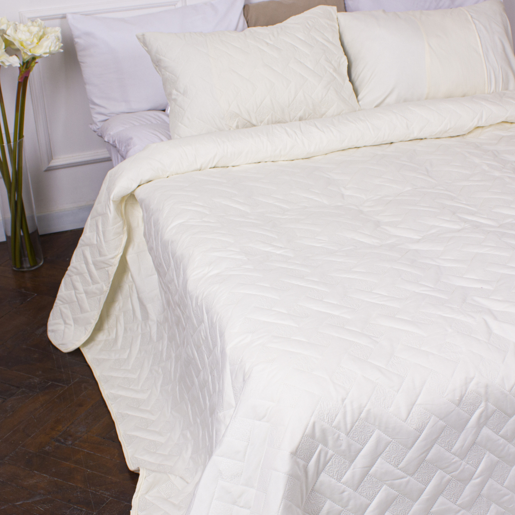 Покривало MirSon набір Deep Line №7100 Egret 150х210 + 2 наволочки 50х70 (2200005622773) - зображення 3