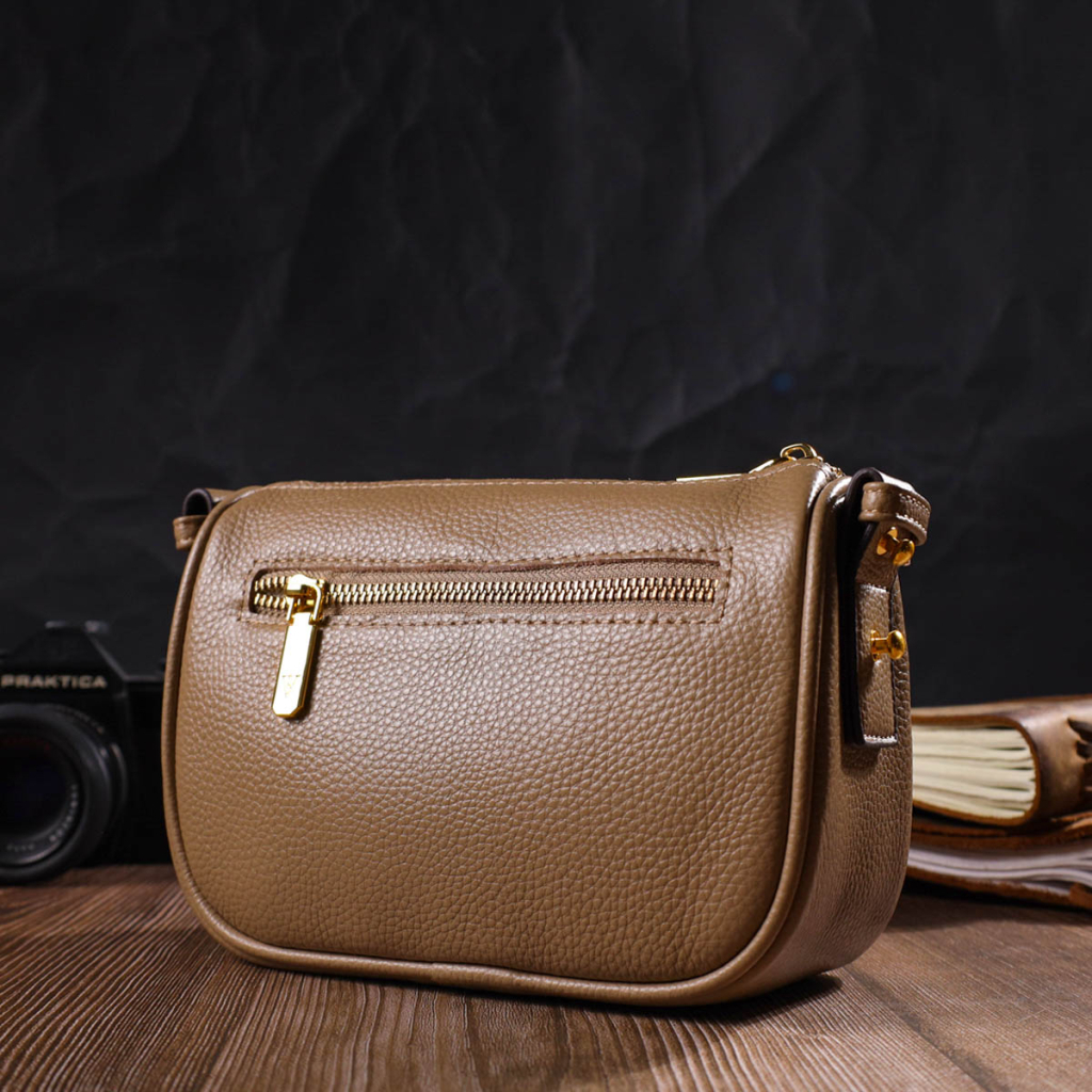 Сумка Vintage З натуральної шкіри Бежева (22128) - зображення 9