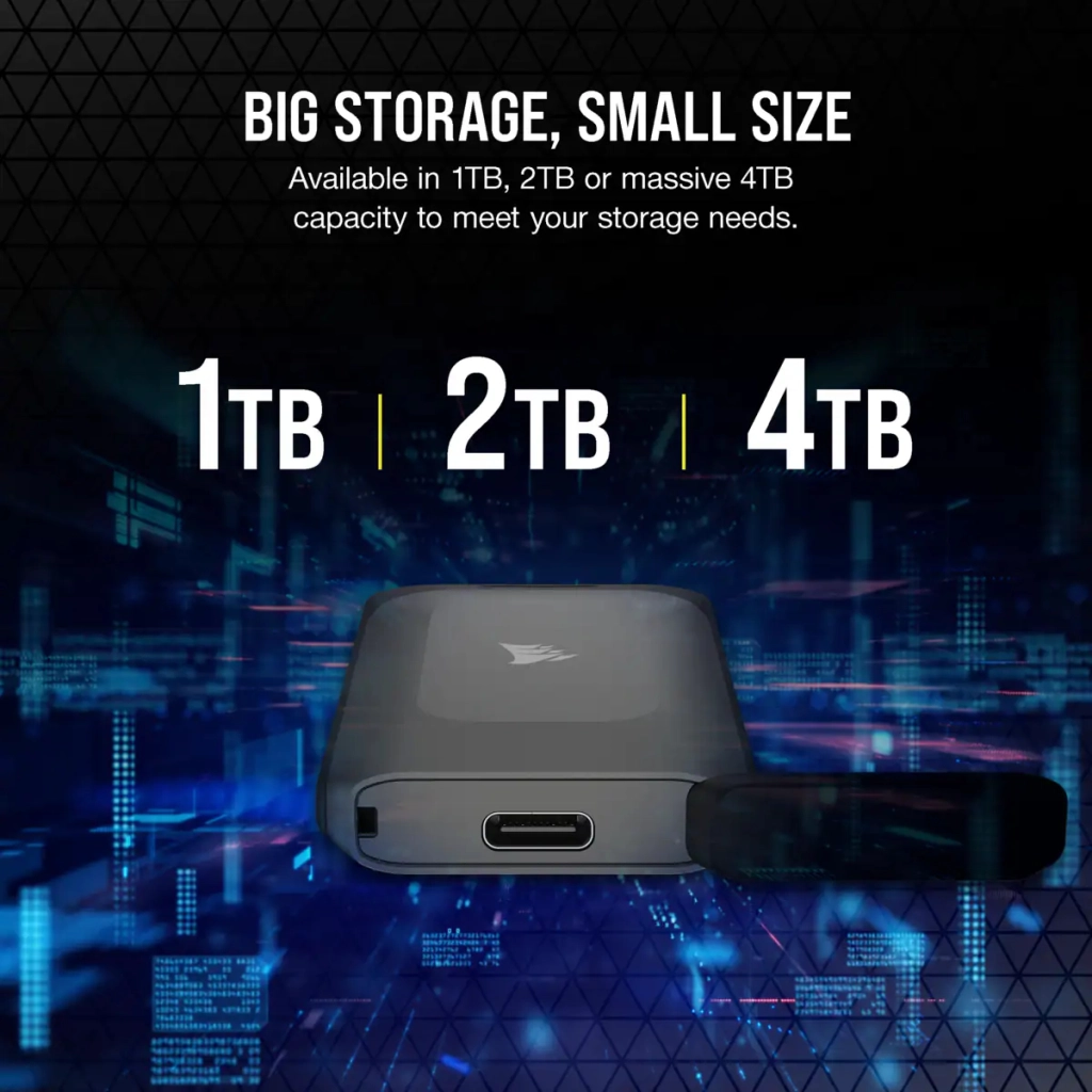 Накопичувач SSD USB 3.2 2TB Corsair (CSSD-EX100U2TB) - изображение 6