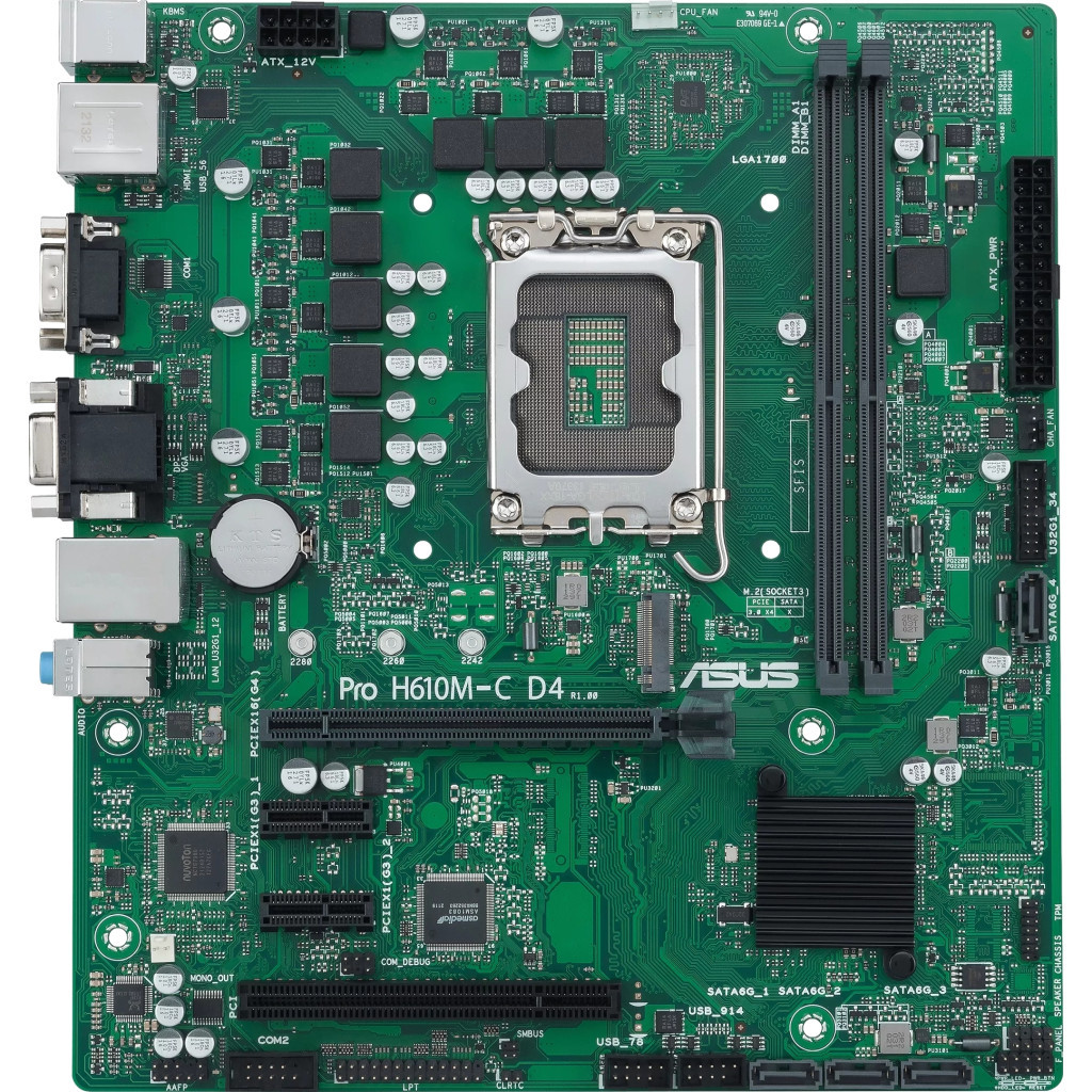 Материнська плата ASUS Pro H610M-C D4-CSM - зображення 1