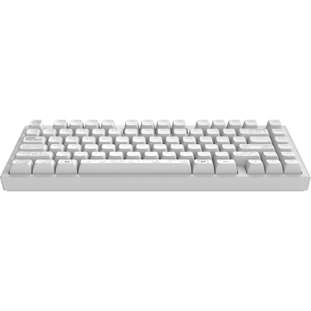 Клавіатура Dark Project ALU81 Terra Nova PBT RGB Mech G3MS Moonstone White (DPKB_NOVA_81_ANSI_WHITE_UA) - зображення 7