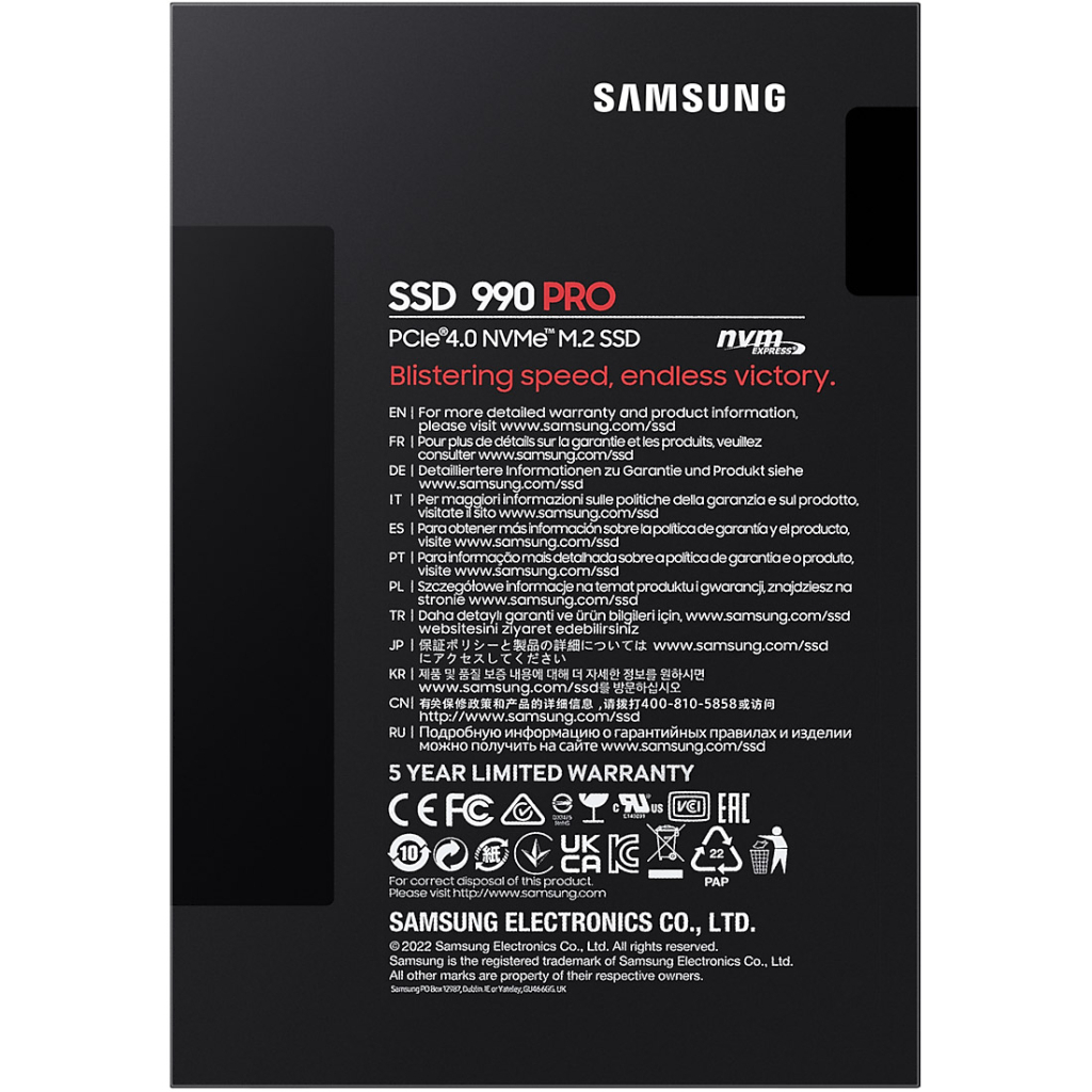 Накопичувач SSD M.2 2280 1TB 990 PRO Samsung (MZ-V9P1T0BW) - зображення 5