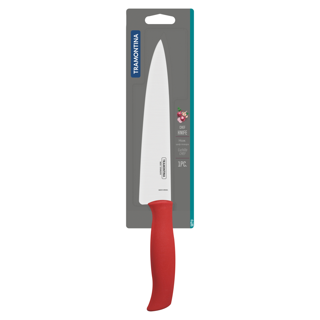 Кухонний ніж Tramontina Soft Plus Red Chef 203 мм (23664/178) - зображення 2