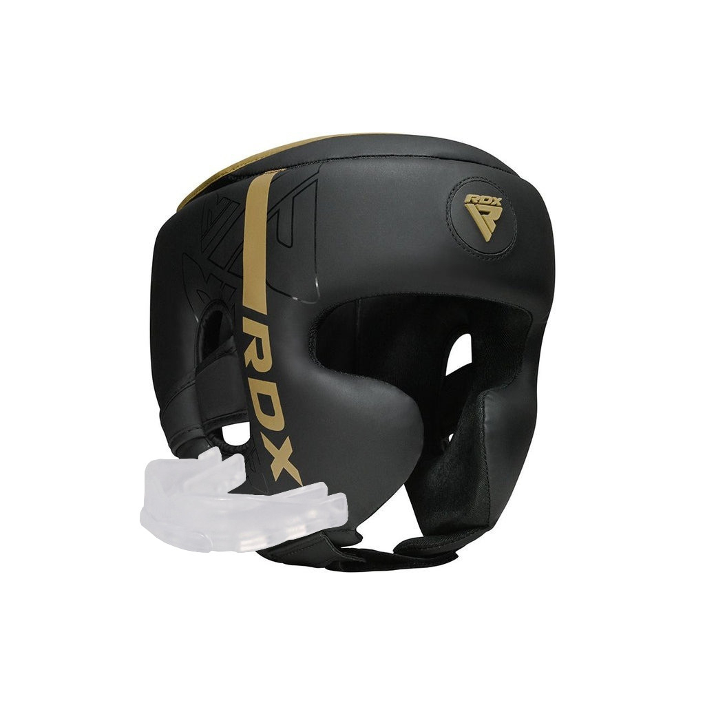 Боксерський шолом RDX F6 Kara Matte Golden S (HGR-F6MGL-S) - зображення 1