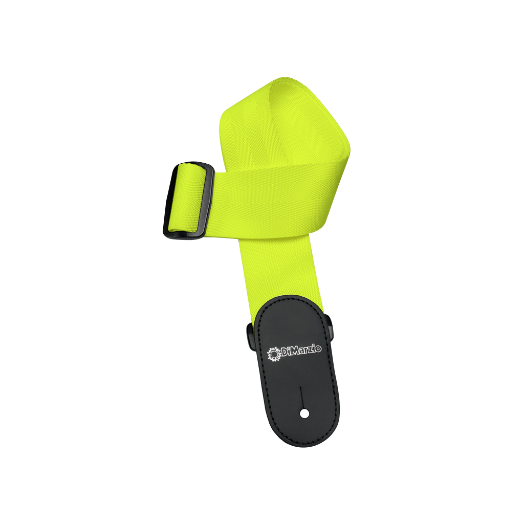 Ремінь для гітари DiMarzio Nylon With Leather Ends Neon Yellow (DD3100NY) - зображення 1