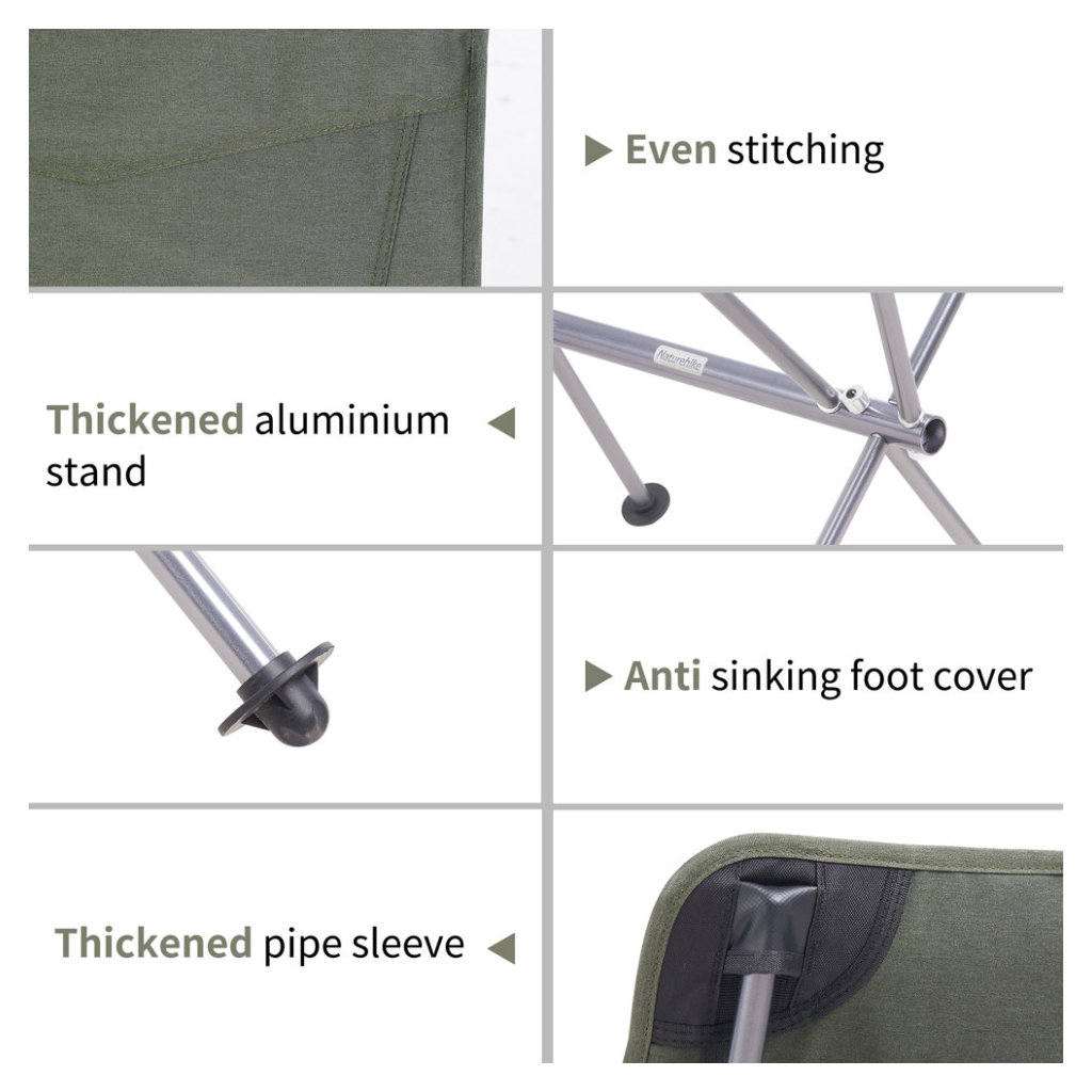 Крісло складане Naturehike CNK2300JU0003, зелене (6976023929472) - зображення 8