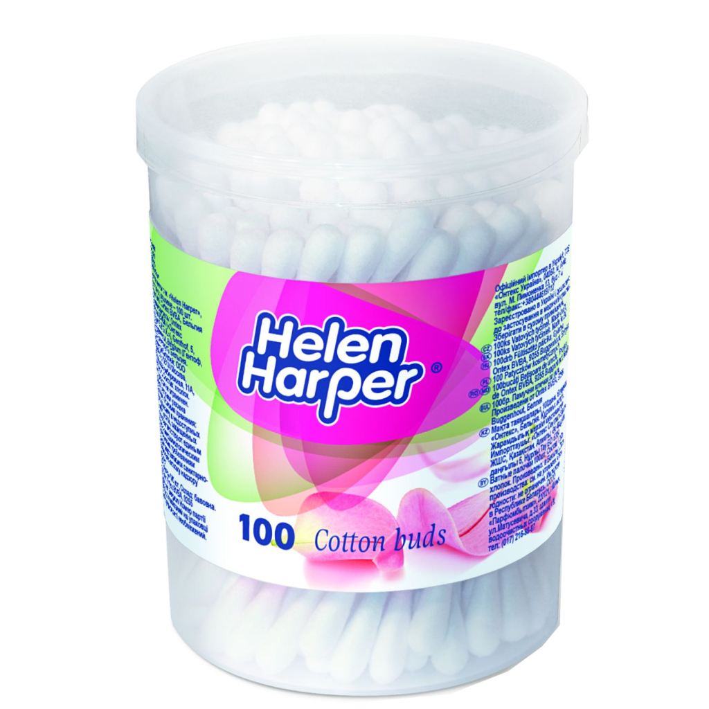 Ватні палички Helen Harper 100 шт (5411416820017) - зображення 1