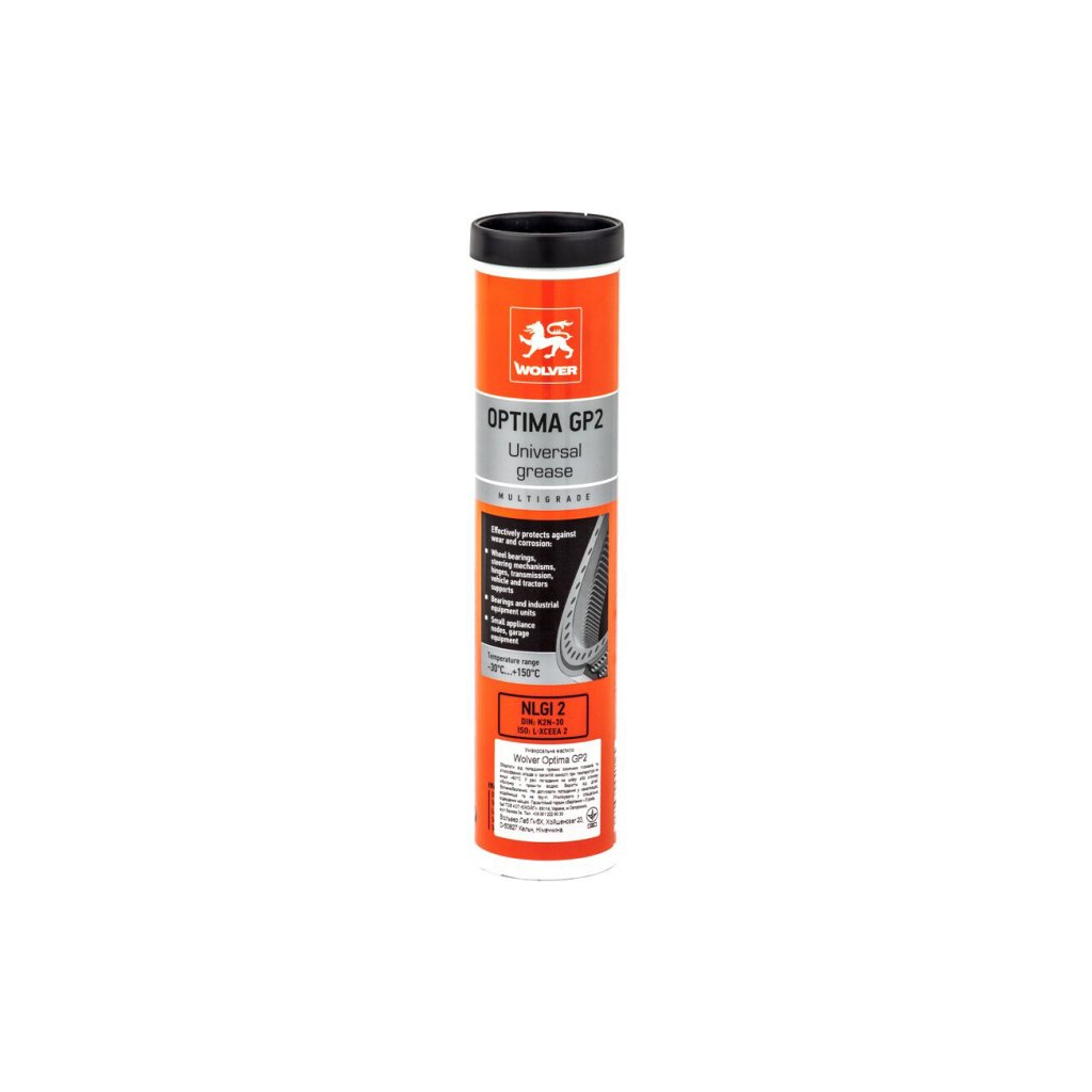 Мастило автомобільне Wolver OPTIMA GP (NLGI 2) (-30С+150C) (коричневий) (тубус 0,4кг) (4260360940125) - зображення 1